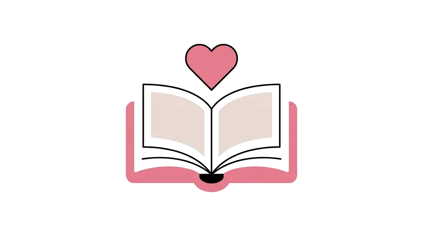 Open book with a heart above it, illustrating expert-reviewed sex education guides